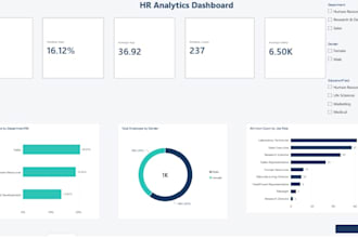 create a professional HR analytics dashboard in power bi