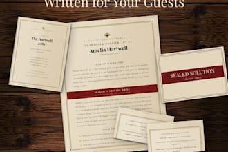 write a custom mystery game script for your party or team