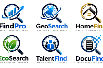 design a professional magnifying glass, search, investigation magnifier logo