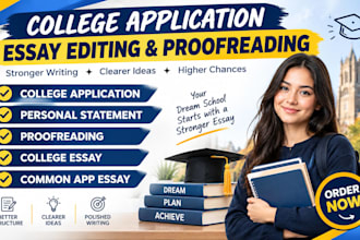 edit and proofread your college application essay and personal statement