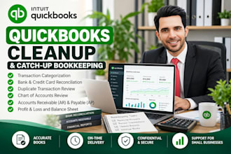 quickbooks online cleanup and catch up bookkeeping