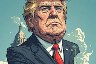 stunning digital political cartoon for political cartoon