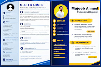 create unique and attractive resume or CV writing