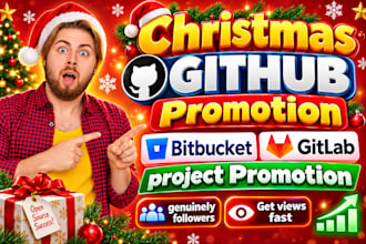 promote christmas github bitbucket gitlab project to followers, views fast