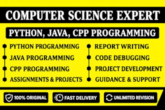 do coding assignments, app and game development projects in c, cpp, python, java