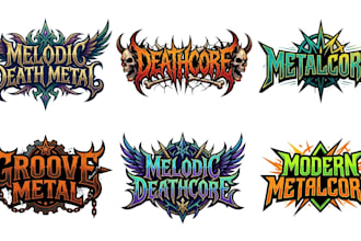 do melodic death deathcore metalcore groove metal lettering