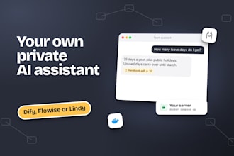 set up dify ai or flowise on your server and build private chatbot