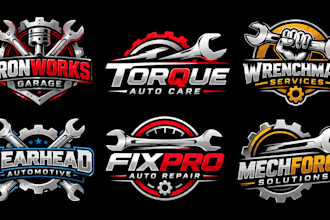 design a professional mechanic, automotive, repair engineering tools wrench logo