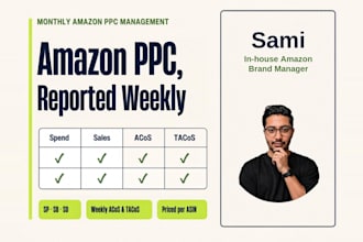 do monthly amazon PPC management with weekly acos and tacos reports