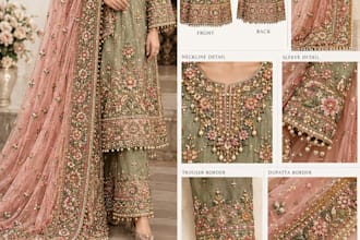 design luxury phulkari embroidery pattern for fashion