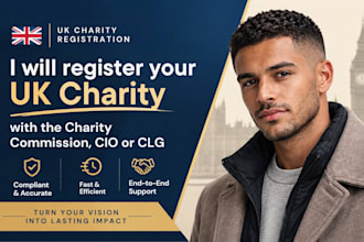 register your UK charity with the charity commission, cio or clg