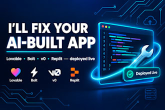 fix your lovable bolt or replit ai app and deploy it live