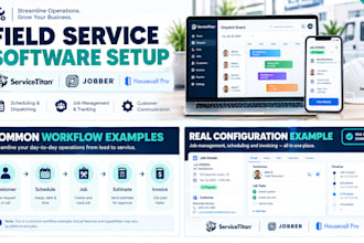 setup servicetitan fieldpulse servicefusion simpro housecall pro buildops jobber