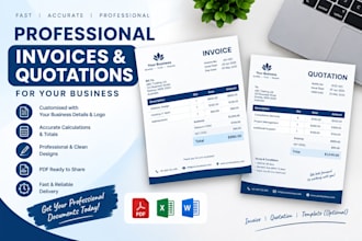 create professional invoices and quotations