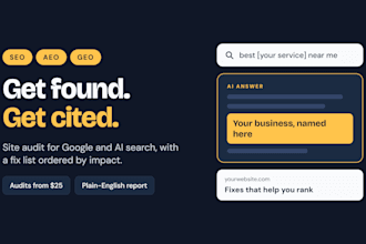 audit your site for SEO and ai search visibility with a fix list