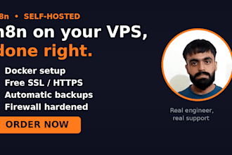 install n8n on your vps with docker, SSL and automatic backups