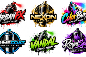 design a professional graffiti, street art, urban, hip hop spray can logo