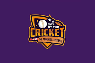 design franchise cricket event brand logo