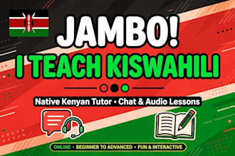 teach you conversational kiswahili language fluently