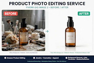 do professional photo editing and baground removal