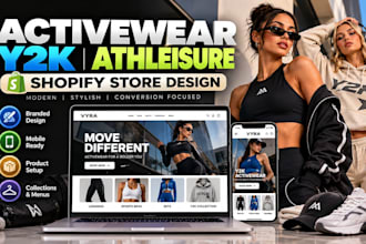 build activewear shopify store y2k shopify store and athleisure website