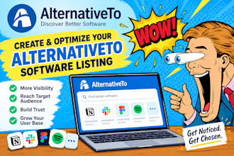 create and optimize your alternativeto software listing