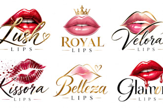 design a professional, lipstick, beauty, makeup, cosmetics, feminine lips logo