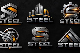 design a modern metal, fabrication, welding, industrial, construction steel logo