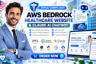 build hipaa compliant AWS bedrock medical healthcare website claude ai chatbot