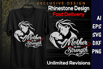 create custom rhinestone t shirt design and svg template