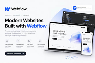 develop webflow websites, figma to webflow or a redesign