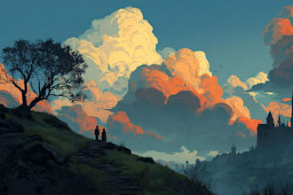 do fantasy landscape illustrations