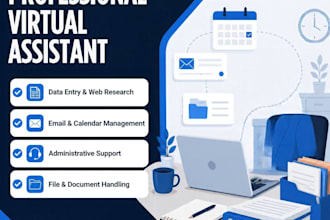 be your professional virtual assistant for data entry and admin tasks