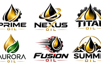 design a professional petroleum, fuel, lubricant, oil refinery, gas oil logo