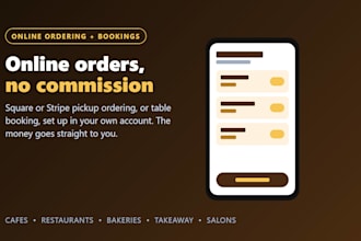 set up online ordering or table booking for your cafe or restaurant