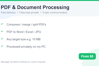 compress, merge, split or convert your PDF and documents