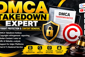 dmca takedown notices and assist with copyright content removal