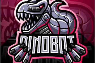 design awesome marvelous dino logo