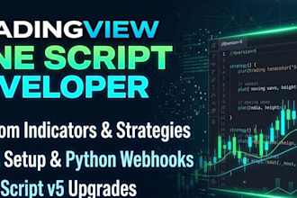 write custom pine script for tradingview indicators and alerts
