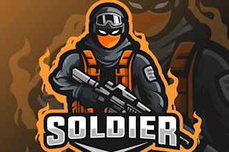 do modern wonderful soldier logo design