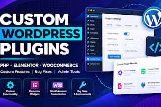 develop a custom wordpress plugin in PHP