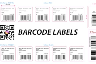 design product barcode label and barcode stickers