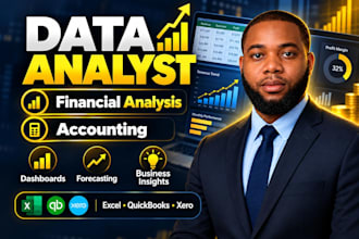 be your data analyst for financial analysis, accounting and business insights