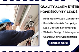 generate alarm system leads, home security service, cctv installation leads