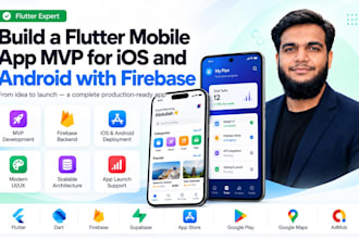 build a flutter mobile app mvp for ios and android with firebase