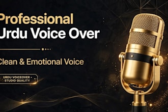 do urdu voice over in deep male voice for stories