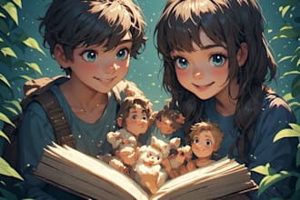children story book illustration children story