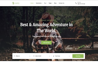 build wordpress travel agency website tour booking travel affiliate website