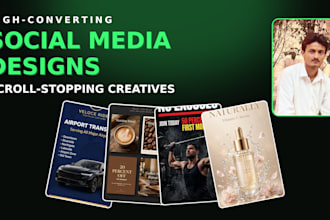 design viral social media thumbnails for youtube facebook tiktok instagram