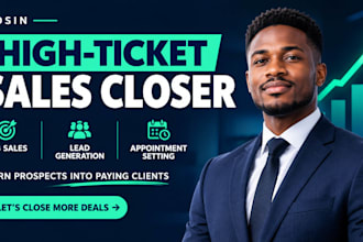 be your commission based sales closer high ticket b2b sales rep salesperson